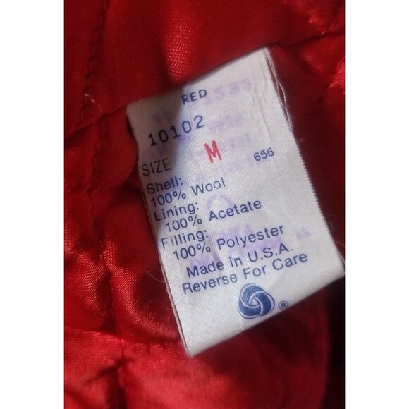 Vintage Woolrich pea coat red wool M - Picture 9 of 9